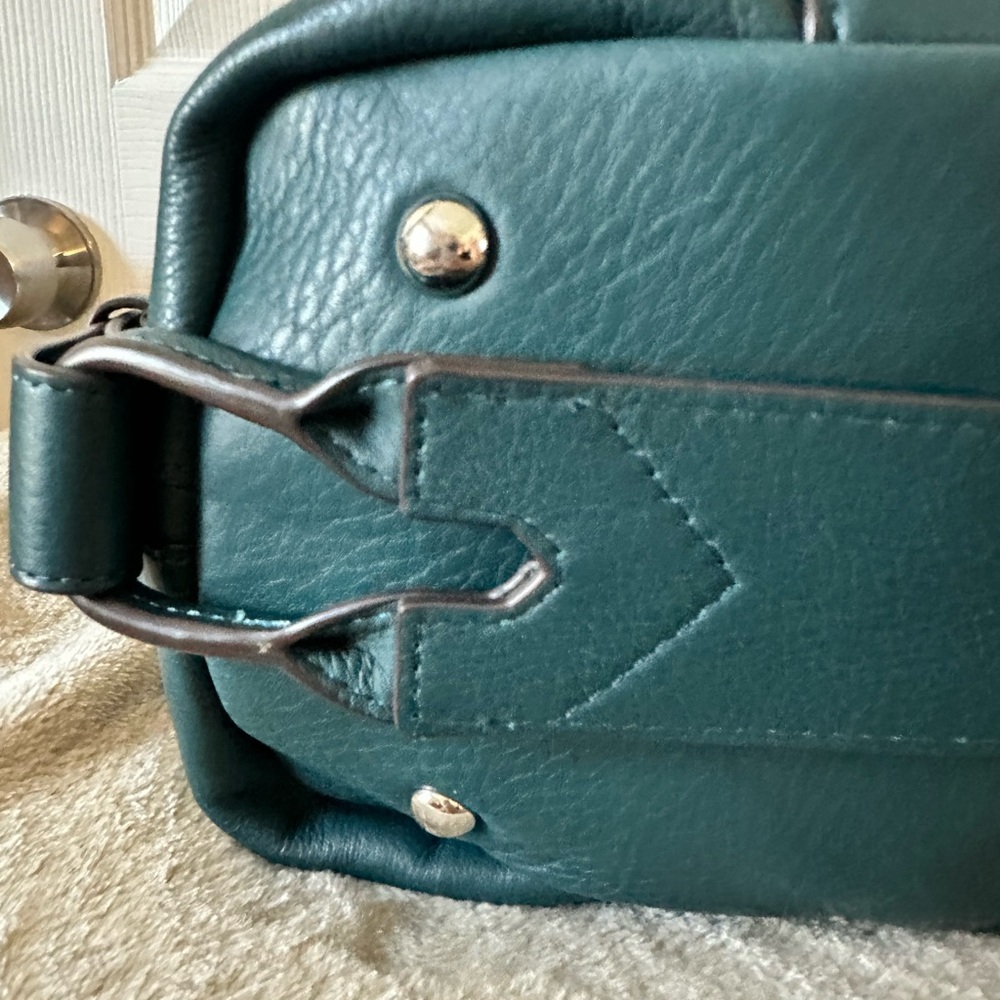 Aimee Kestenberg Teal Leather Satchel The Suzie 10th Anniversary GUC - Picture 5 of 16